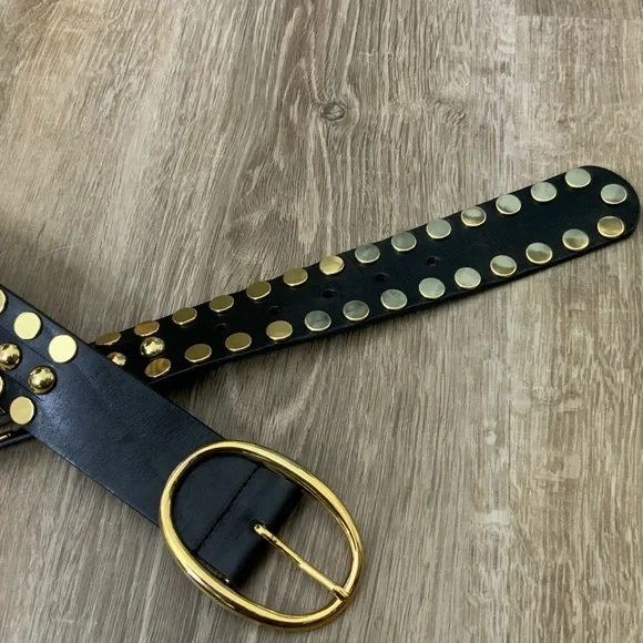 Linea Pelle Collection leather Studded Belt NWOT  display picture 3